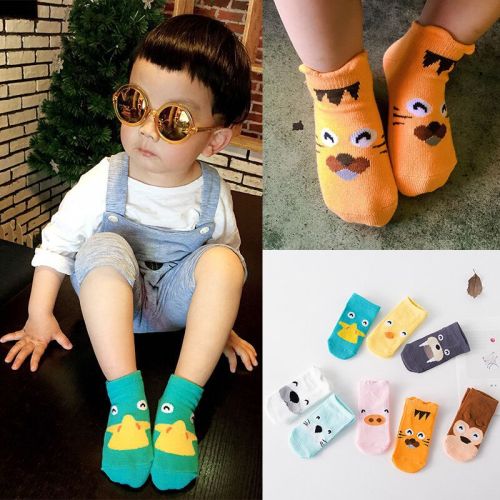 [Animal Party Three-Dimensional Boat Socks] Korean New Cartoon Children‘s Polyester Cotton Baby Non-Slip Floor Socks 