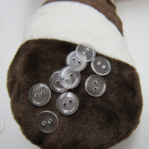 resin two-hole transparent pad button shirt fur collar button baby handmade painting accessories bread spot wholesale button