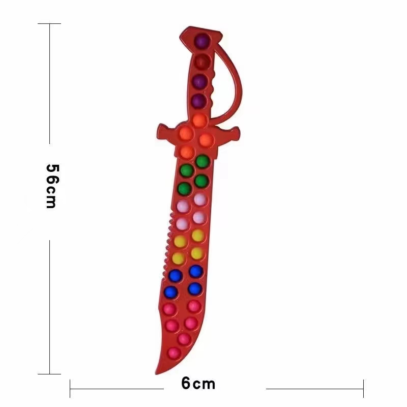 跨境电商迷彩手指泡泡乐最新了款刀剑造型减压益智灭鼠先锋