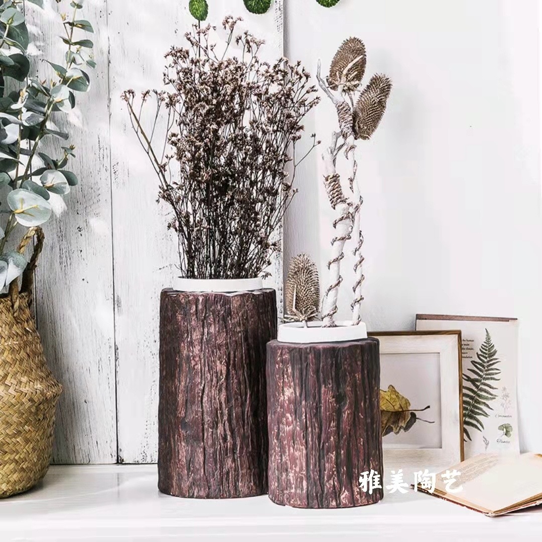 创意陶瓷花瓶室内客厅北欧摆件工艺品 水培花瓶干花花器软装饰品