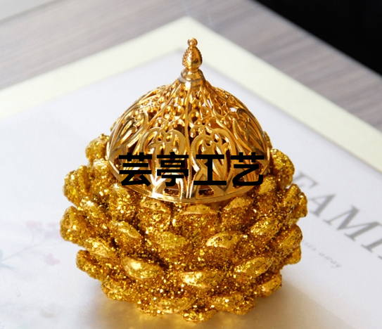 中东欧式花边金属创意香炉 陶瓷香薰炉