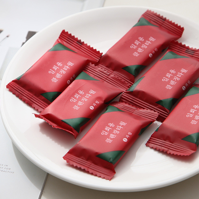 一次性压缩毛巾 20粒全棉洗脸巾女旅行加厚便携式 洁面糖果小方巾