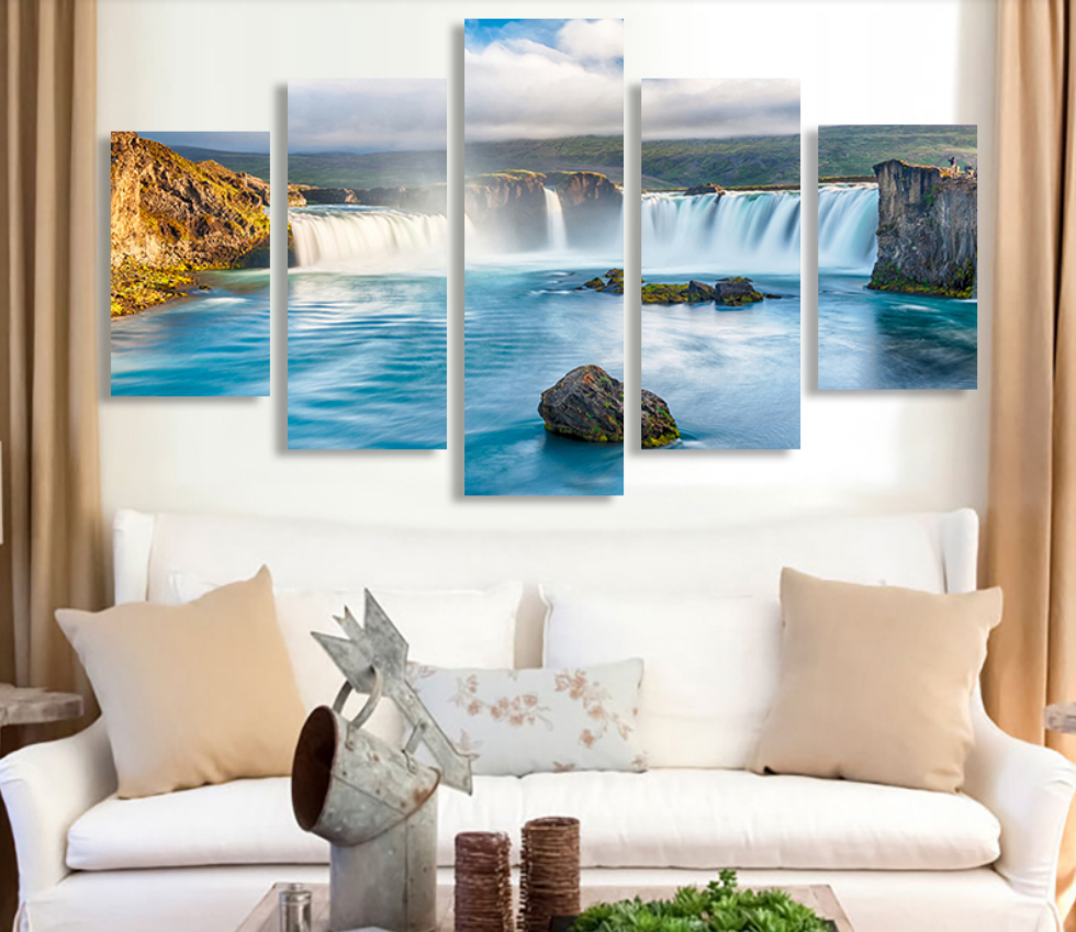 五连布画油画装饰画相框装饰工艺壁画餐厅挂画装饰字画挂画