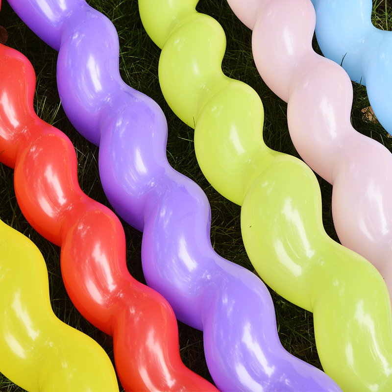 加厚麻花螺丝螺旋气球可充氦气飘空龙球螺丝麻花气球螺旋乳胶气球