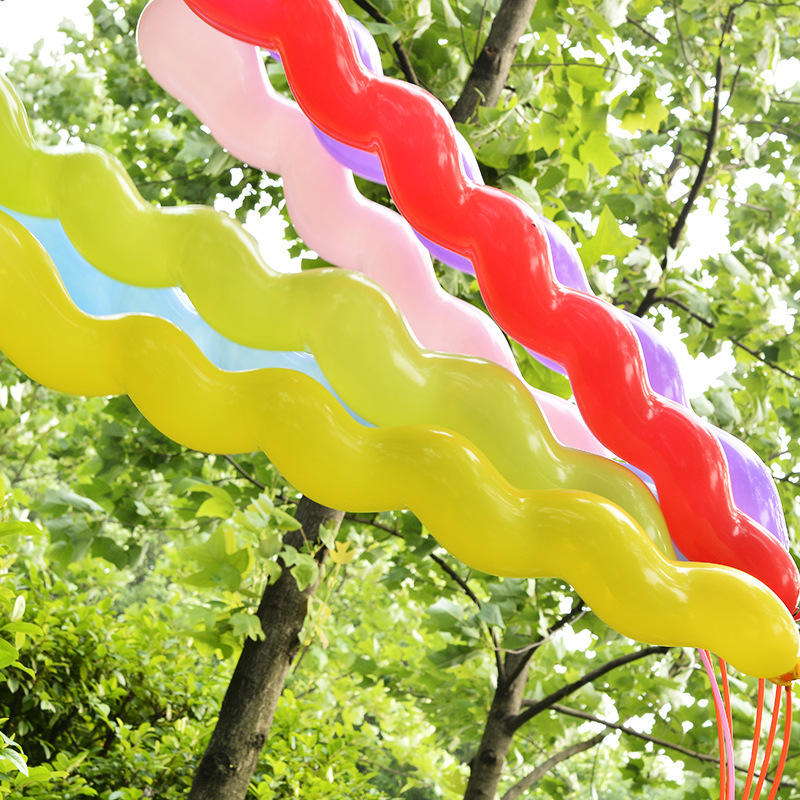 加厚麻花螺丝螺旋气球可充氦气飘空龙球螺丝麻花气球螺旋乳胶气球