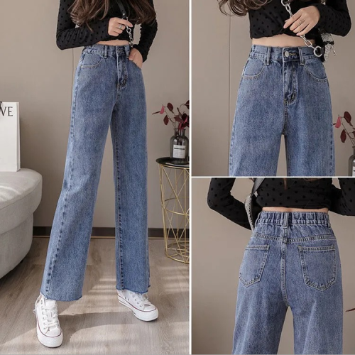2024 new women‘s denim trousers stock miscellaneous women‘s internet celebrity daddy jeans stall hot selling source of goods lot