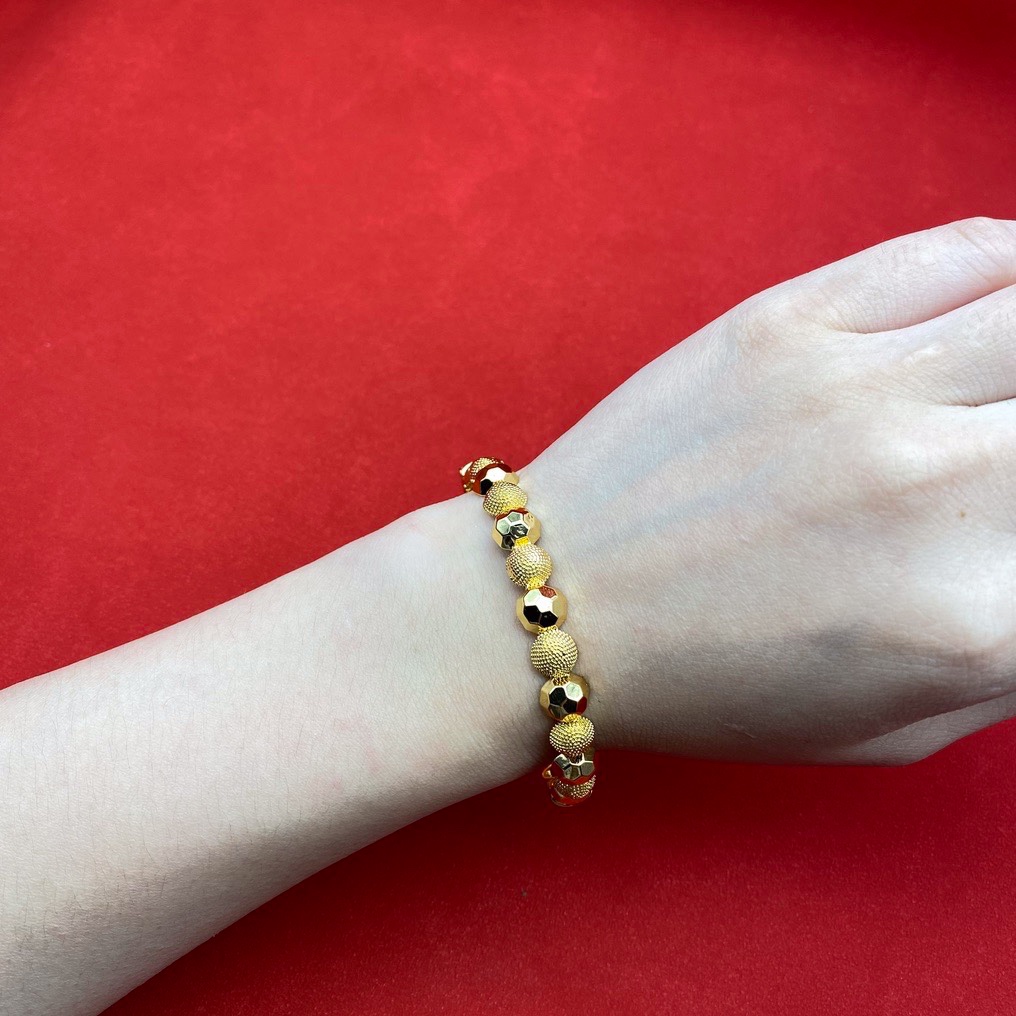 沙金开口镂空手镯达意饰品厂中东沙特外贸香槟色电镀24k真金电镀