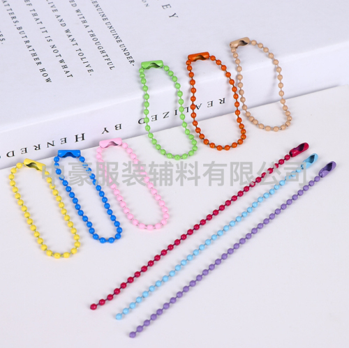 color bead chain hanging chain buckle hanging chain key chain tassel pendant diy jewelry accessories lanyard spot wholesale