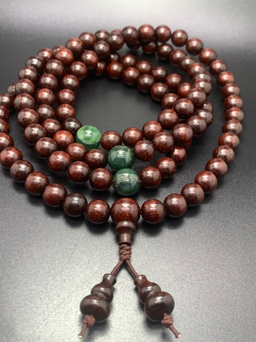 小叶紫檀108*0.8的念珠：佛珠