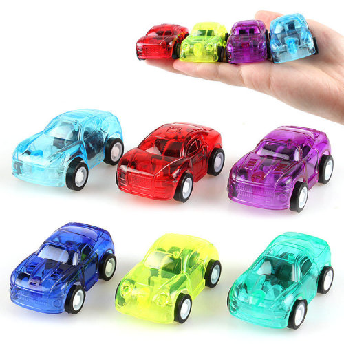 transparent pull back car independent packaging gifts small toys candy color mini car transparent pull back small racing car