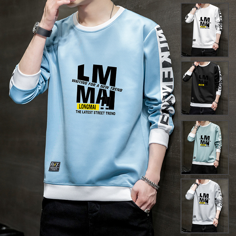 2021男装秋季新款男士卫衣休闲卫衣圆领卫衣男圆领青少年卫衣情侣