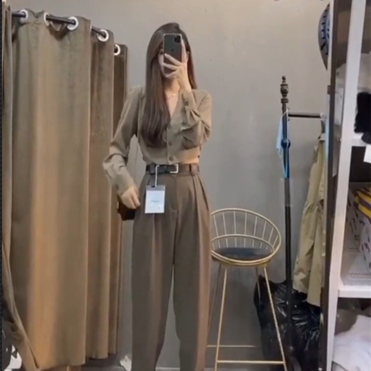 2021秋季新款气质御姐范套装女冷淡风职业两件套时尚百搭小个子潮