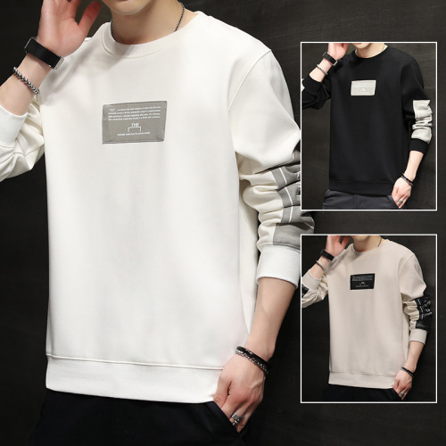 Spring and Autumn round Neck Sweater Men‘s Coat Hong Kong Style Trendy Loose All-Matching More than Pullover Tops Women