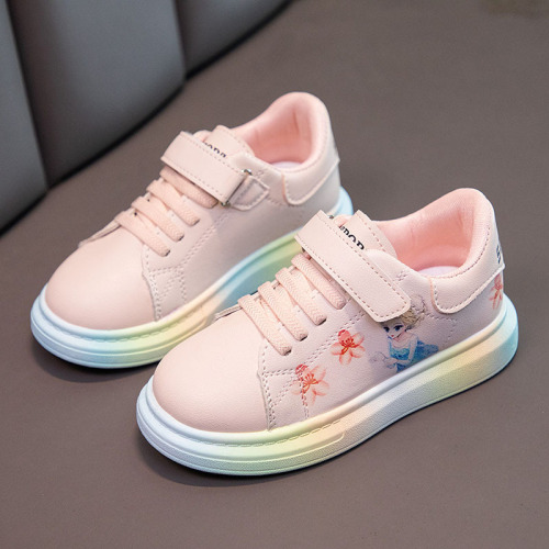 autumn korean style new fashion children‘s shoes trendy casual small clear board shoes velcro low-top casual shoes