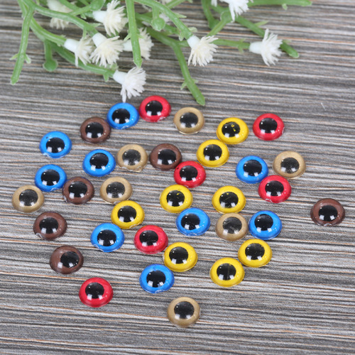 spot supply toy accessories eyes 10mm flat brown red yellow art eye cocoa eye animal eyes