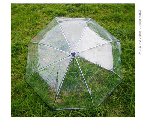 three fold hand open transparent umbrella poe environmental protection material european and american hot factory direct sales cheap wholesale