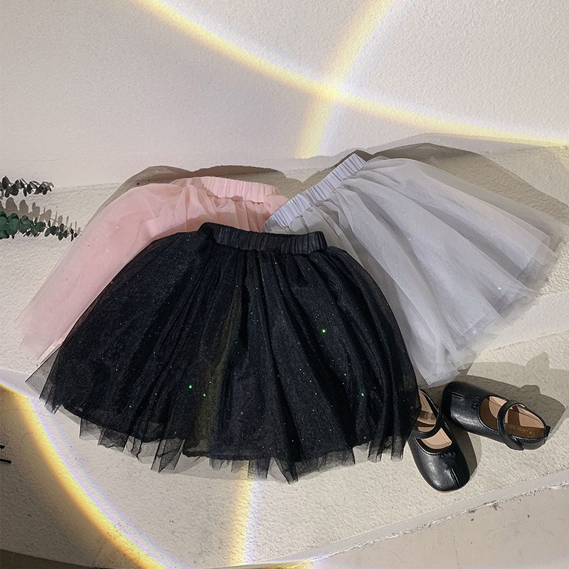 裙子2021秋季童装新款半身裙女童时尚网纱蓬蓬裙百搭中小童tutu裙