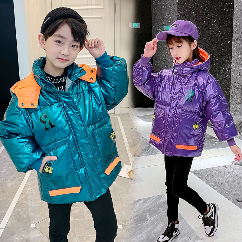 儿童羽绒服加厚冬装2021新款韩版男童女童90白鸭绒羽绒外套中大童