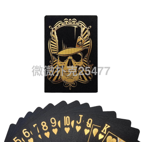 gold foil card gold foil playing card pvc playing card plastic card skull