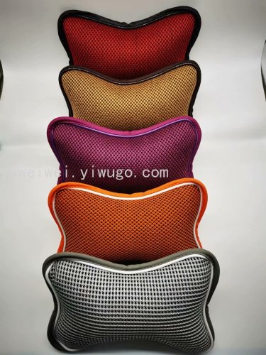 car accessories new headrest ice silk headrest car neck pillow cross grid headrest bone pillow special offer