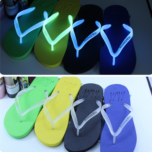 Cartoon Flip Flops Luminous Flip Flops Women‘s Summer Couple luminous Slippers HM New Sandals Men‘s Slippers 
