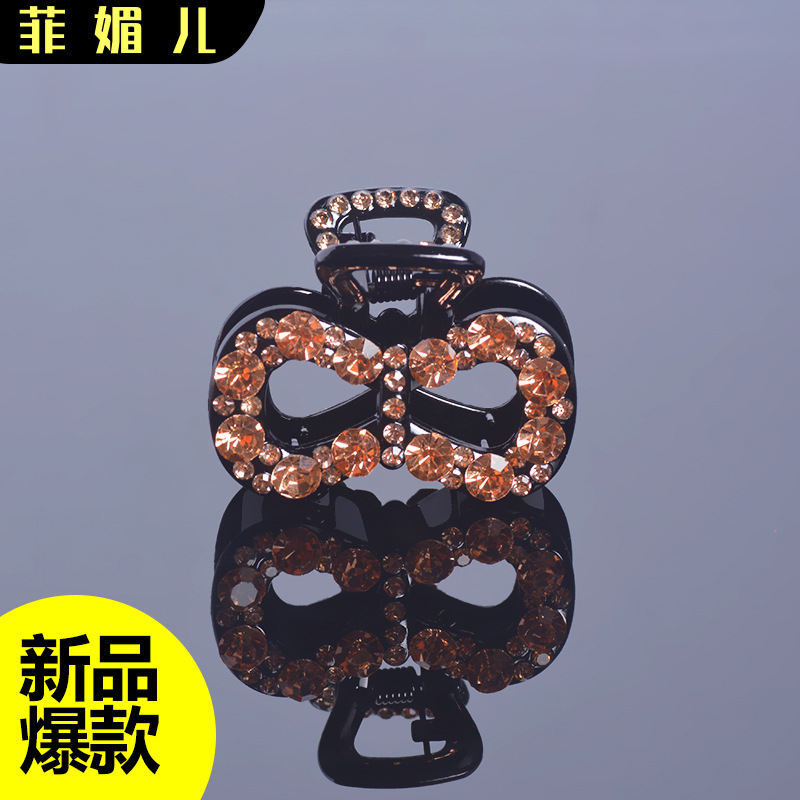 批发韩版盘发顶夹发抓发卡子水钻发夹发卡气质抓夹刘海夹小饰品