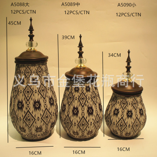 a variety of medium-sized european-style ceramic vase three-piece creative hotel ornaments vase ornaments vase ornaments