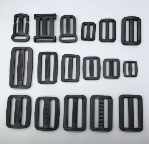 factory spot wholesale luggage buckle plastic japanese buckle black and white three-gear adjustable buckle new plastic japanese buckle