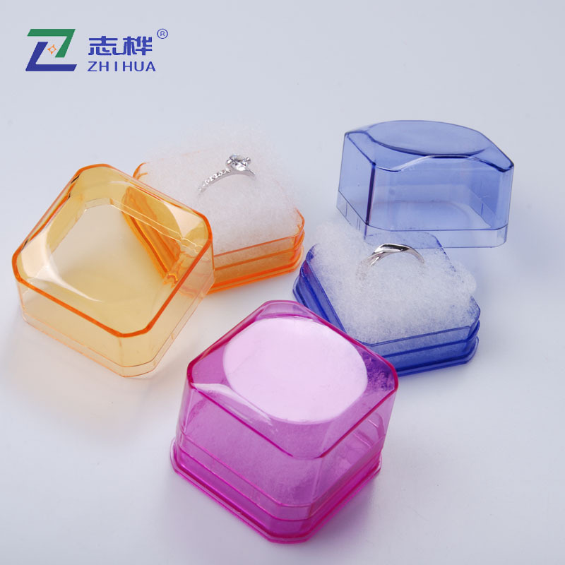糖果色塑料盒 天地盖首饰饰品盒 透明耳钉戒指盒项链盒厂家批发