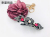 Black Large Multi-Diamond Barrettes Updo Alloy Ornament Spring Clip Headdress Steel Clip
