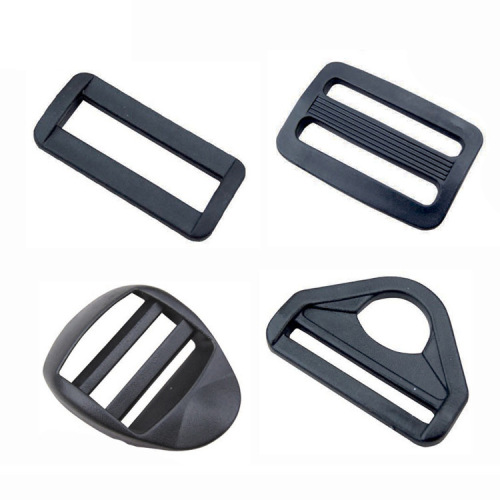 factory spot supply black plastic luggage accessories adjustment buckle， safety belt daily buckle， word buckle， d buckle
