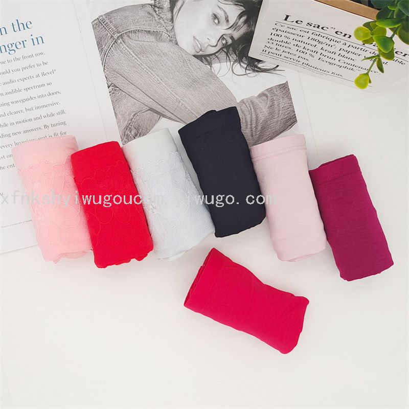 20条免邮女士内裤大码棉质蕾丝内裤高腰收腹女士三角裤