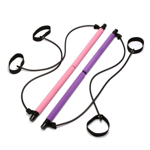 Pilates Stick Fitness Stick Yoga Equipment Household Multifunctional Pulling Rope Back Trainer Elastic String Stretch Strap