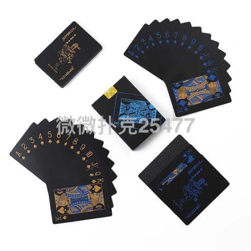 plastic card gold foil card playing card