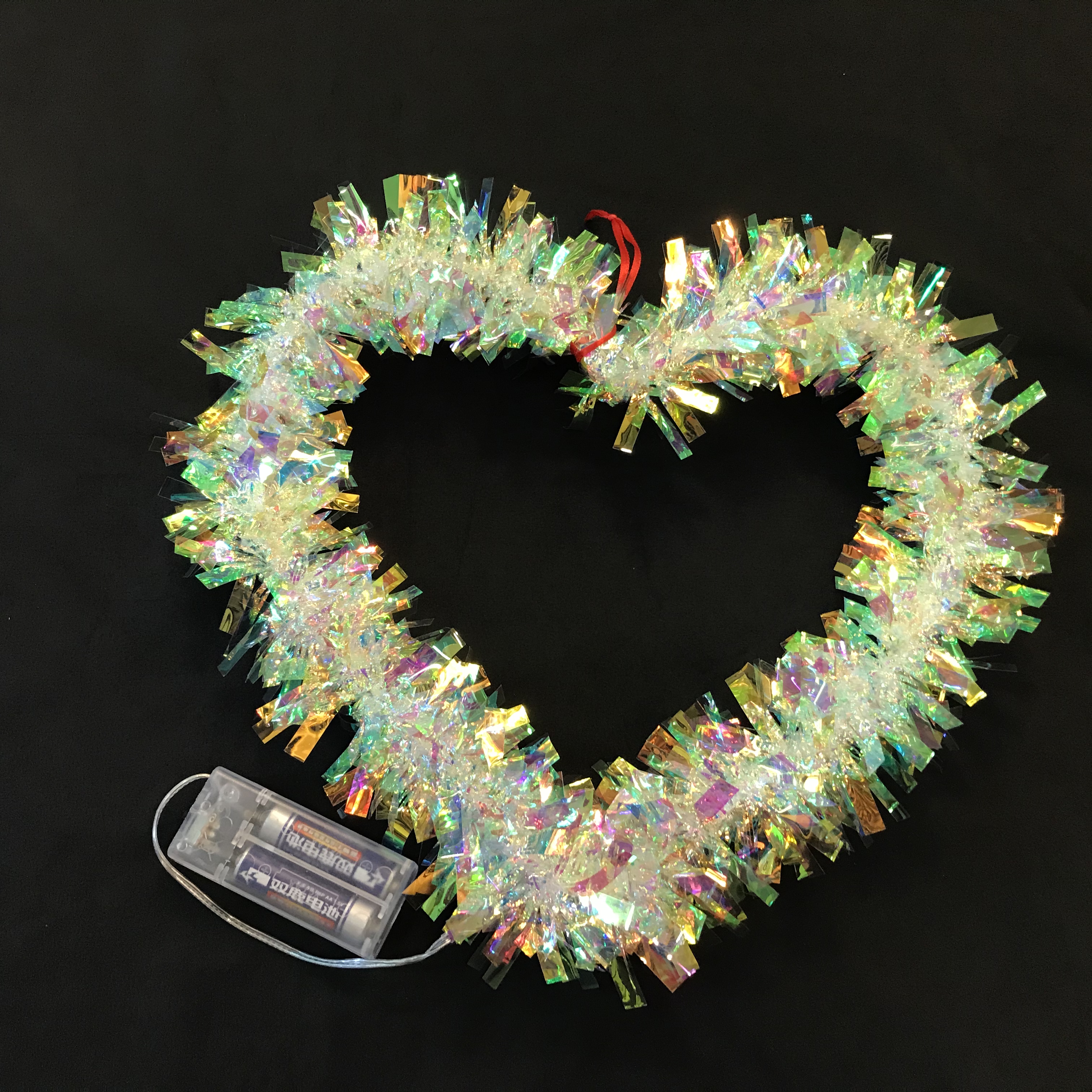 节日热卖圣诞婚礼生日毛条五角星爱心圆形七彩挂件气氛布置活动