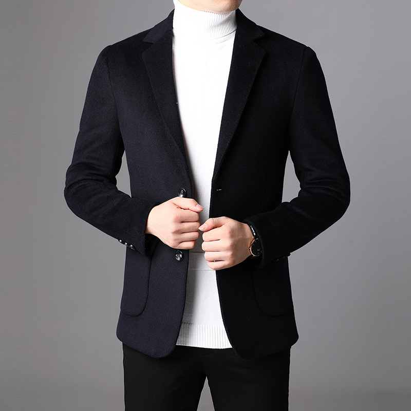 西装外套男秋款休闲修身韩版男士西服上衣2021秋季新款中年小西装