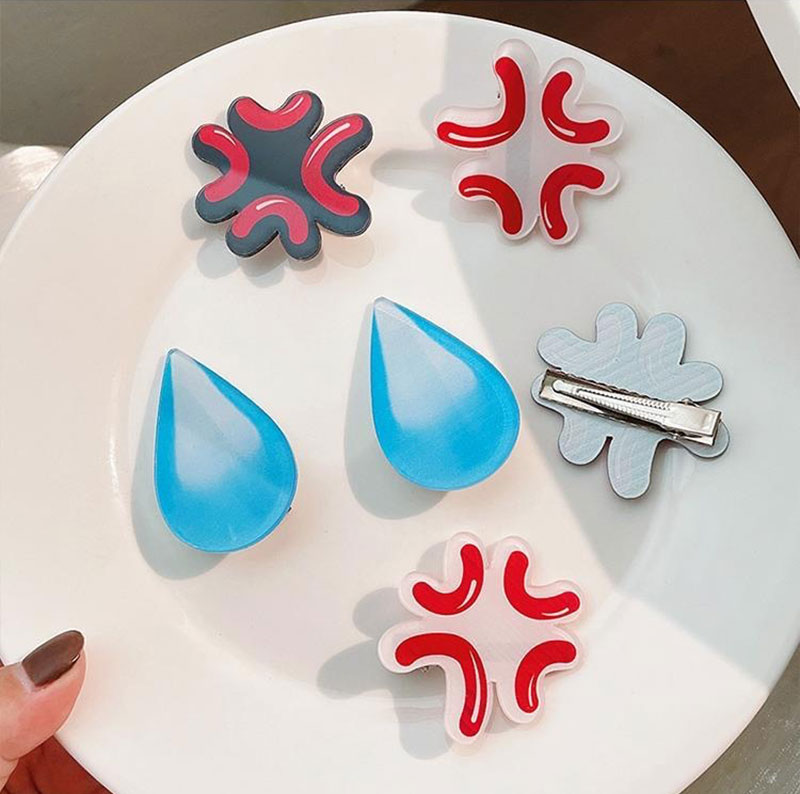 2021新款韩版emjio情绪大无语发夹可爱恶搞小红书同款无语刘海夹