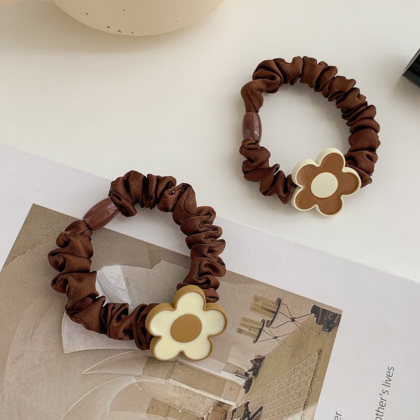 初秋新款少女心花朵发绳ins韩版发圈简约气质扎头发马尾发圈头饰