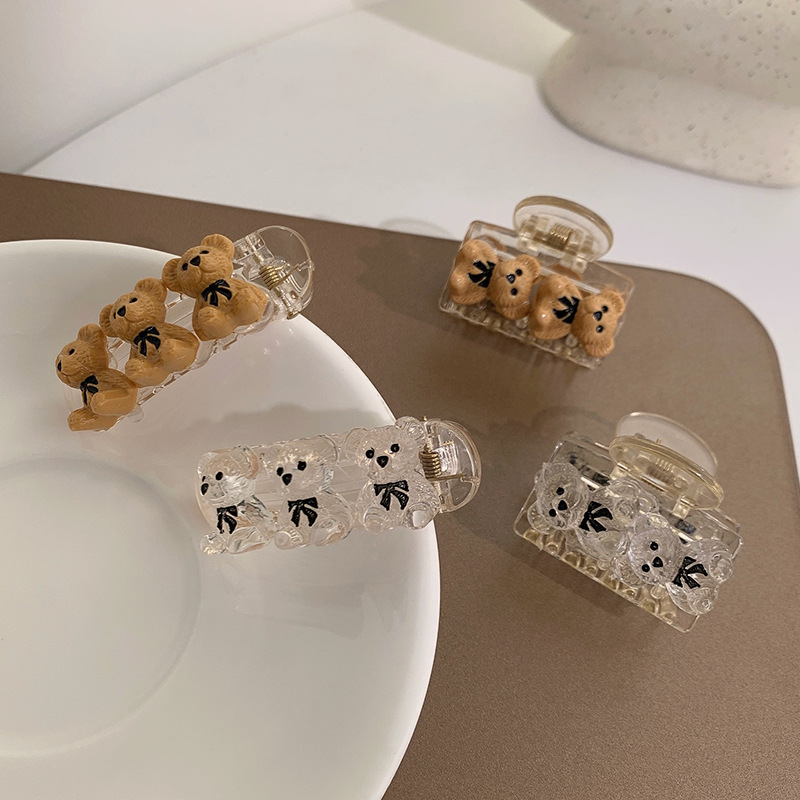 新款ins少女心可爱小熊发夹刘海夹甜美百搭顶夹敲可爱日韩头饰