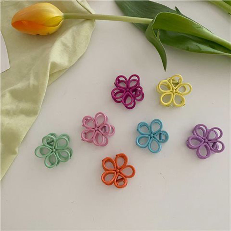 2021韩国新款糖果色花朵小抓夹甜美仙气ins后脑勺发夹气质刘海夹