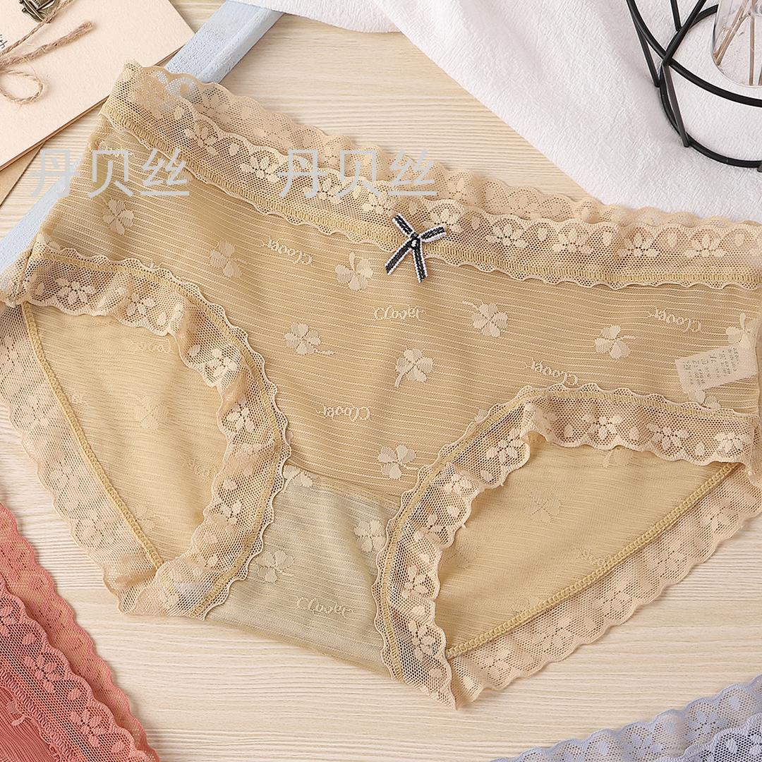 秋冬新款 复古蕾丝少女 纯棉三角内裤 女式内裤