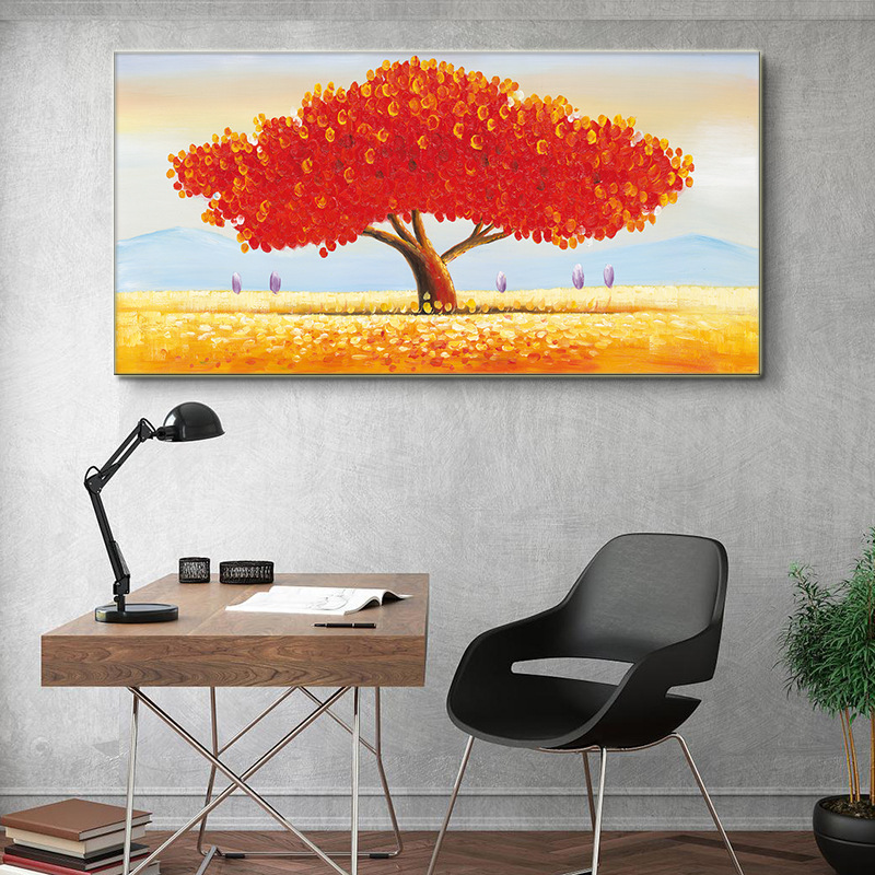 欧美风景油画 卧室客厅装饰画简约风壁画沙发背景画 装修装饰挂画