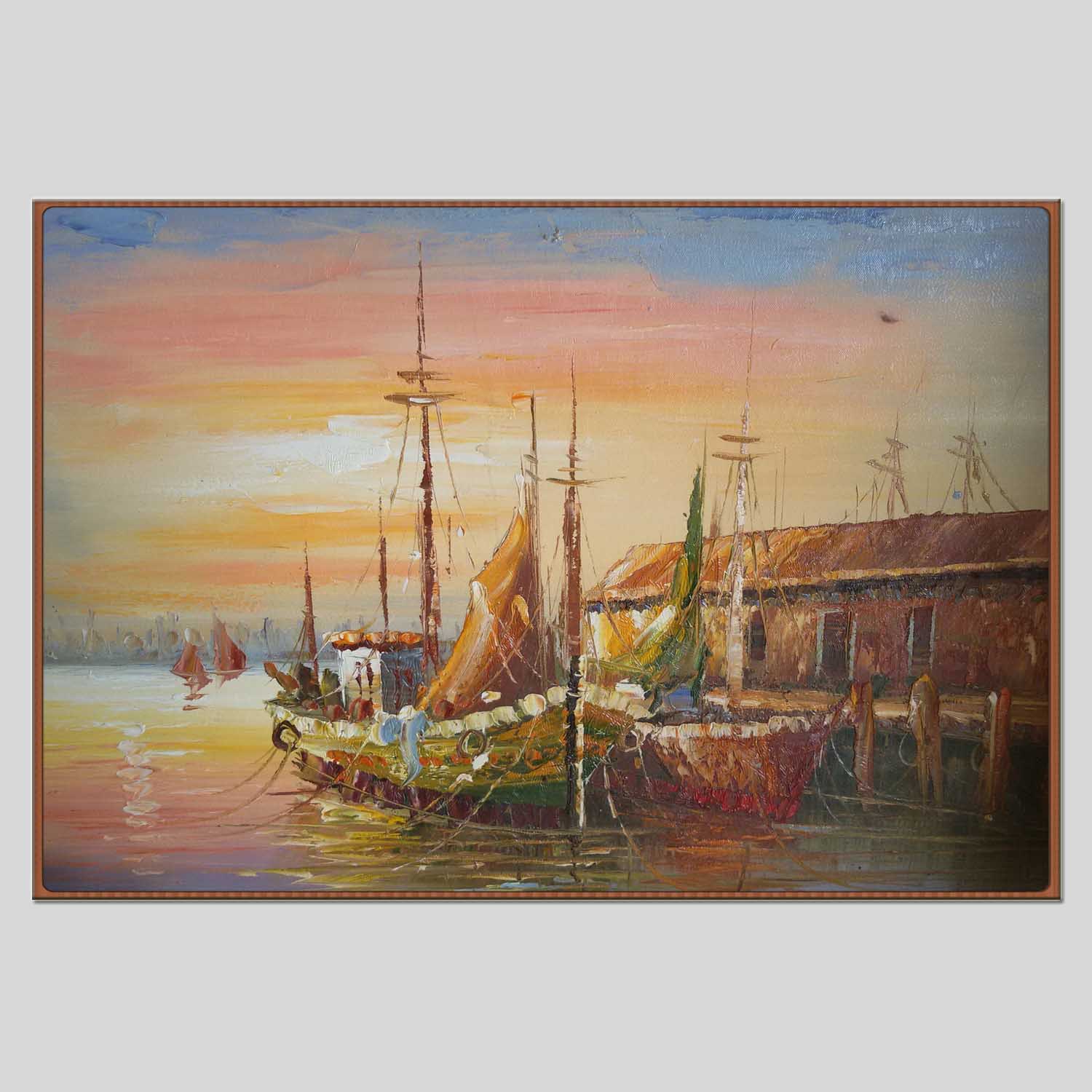 厂家批发客厅卧室油画宾馆酒店抽象风景装饰画各种款式油画