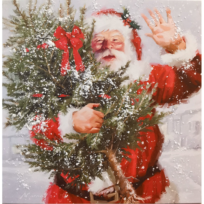 圣诞节麋鹿装饰画 现代客厅大幅北欧风背景画 样板间装修挂画