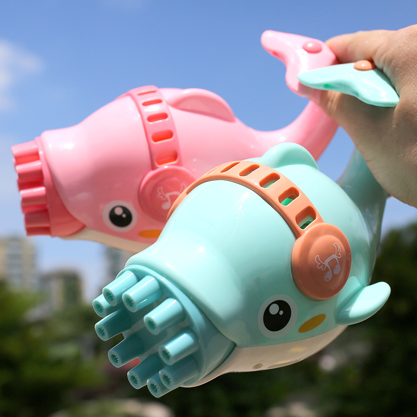 抖音同款海豚加特林泡泡枪泡泡机全自动吹泡泡泡枪地摊玩具批发