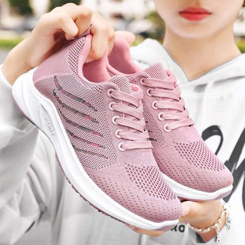 Shoes Women 2023 New Foreign Trade Women‘s Shoes Soft Bottom Breathable Running Shoes Fashion Trend Lace-up Sneakers Women