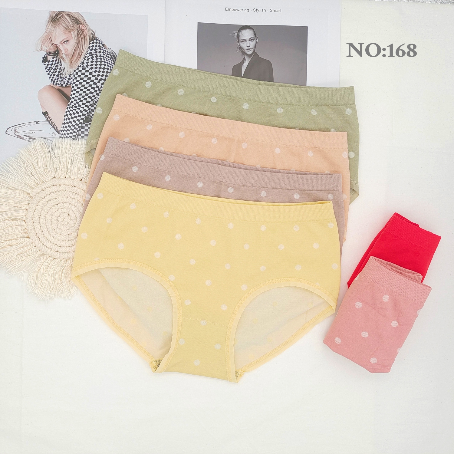 少女无缝内裤圆点日系少女内裤