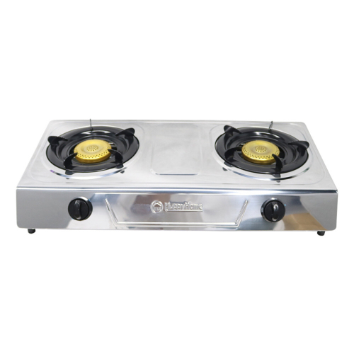 （exclusive for export and not for domestic sales） stainless steel two-head desktop gas stove liquefied gas stove flameout protection