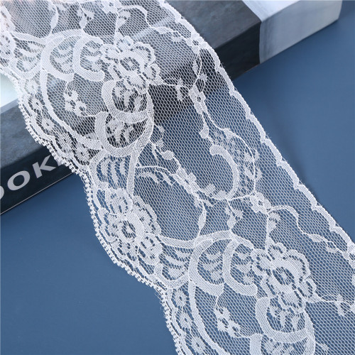 10.5cm Wide Edge Lace White Embroidery Wide Hollow Curtain Clothing Accessories