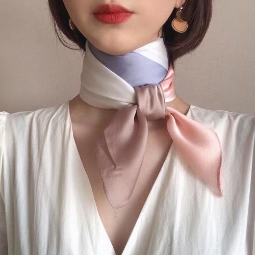 small scarf women‘s korean-style decorative scarf silk-like professional small scarf thin silk ribbon 70cm small square scarf